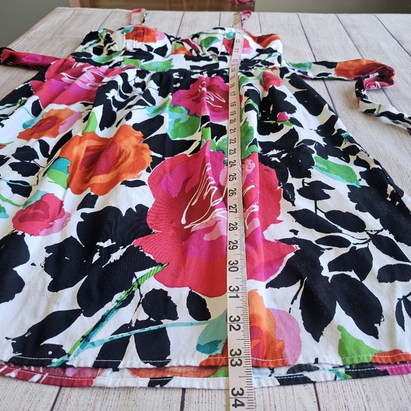 Snap Multi Color Floral Adjustable Strap Sundress Size Juniors 13 - Picture 15 of 16